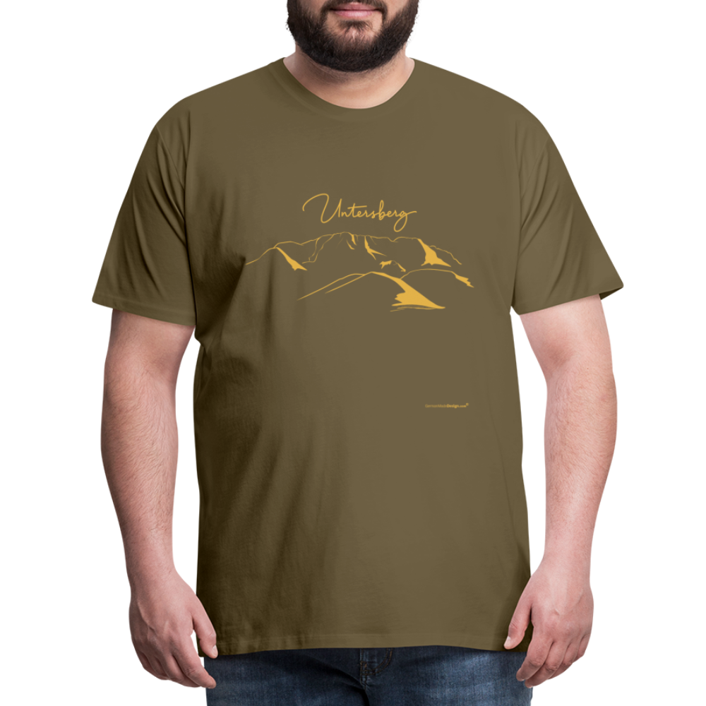 Männer Premium T-Shirt in Kaki Untersberg in Ocker - Khaki